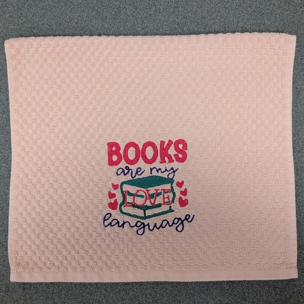 Books Are My Love Language Kitchen Bath Bar Towel Great Gift Idea!